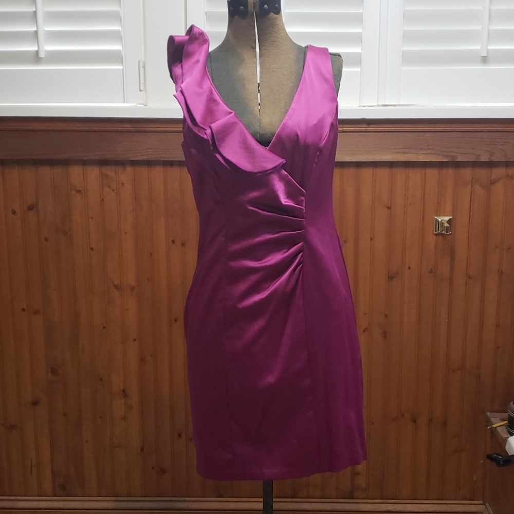 Magenta sleeveless cocktail dress size 3/4